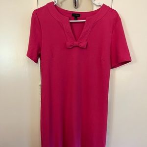 Talbots Pink Bow Dress, Size Small, 100% Cotton